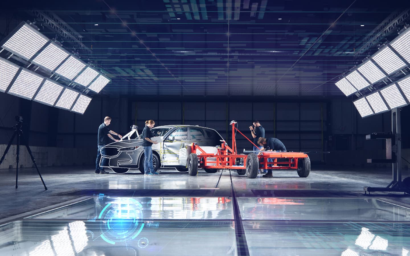 Illustration for the article "ANCAP star ratings, on paper: how a car is scored in Australia and New Zealand, what the TESTED datestamp means, and when a rating goes 'unrated'" from Calspan