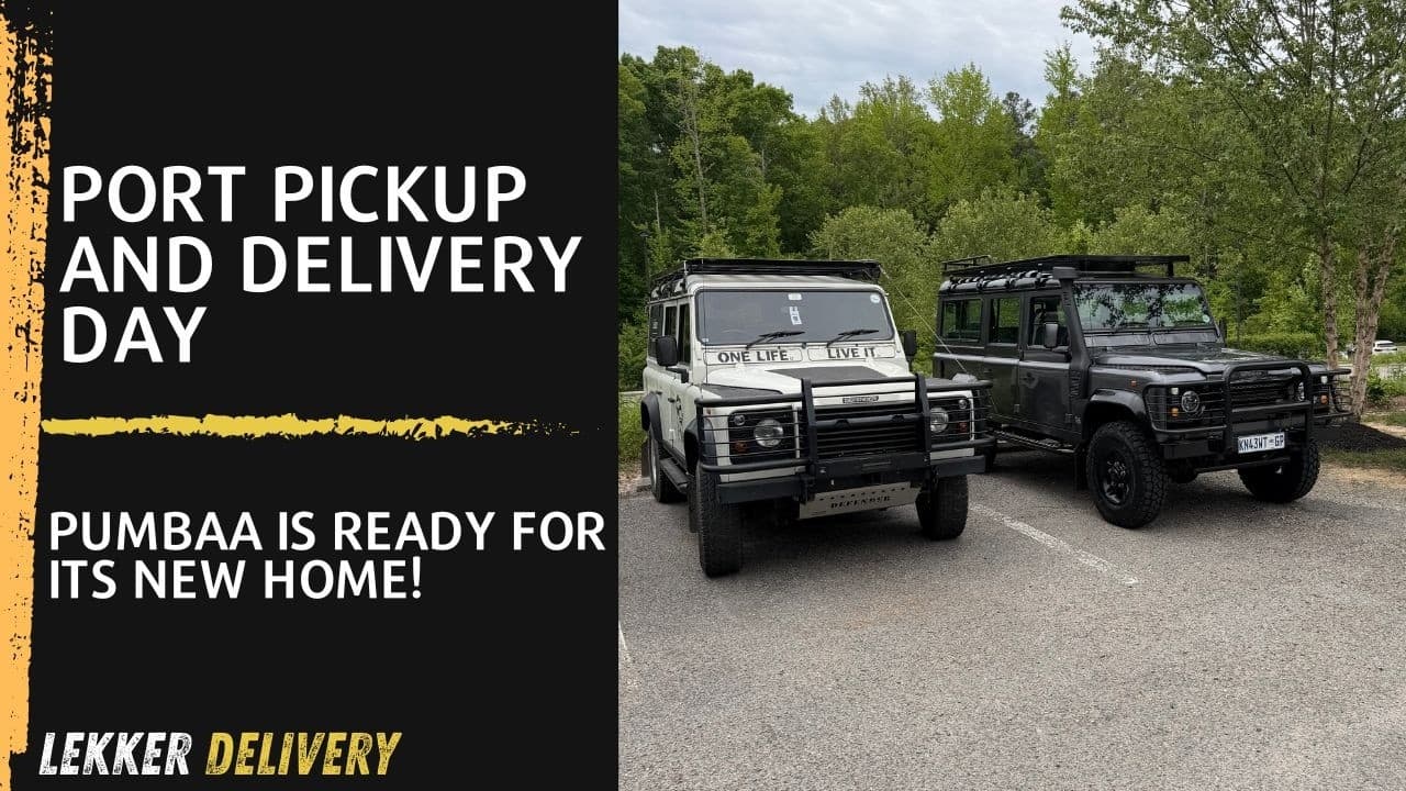 Picking Up Two Imported Land Rover Defenders at Baltimore Port | Hannibal + Pumbaa — Lekker Defenders