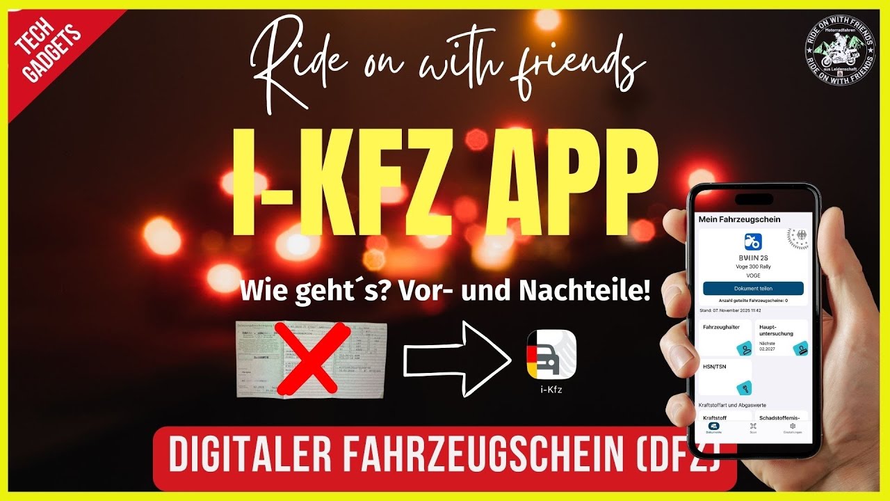 Digitaler Fahrzeugschein ! So funktioniert die i-Kfz App | Schritt-für-Schritt erklärt — Ride on with friends - Join the journey
